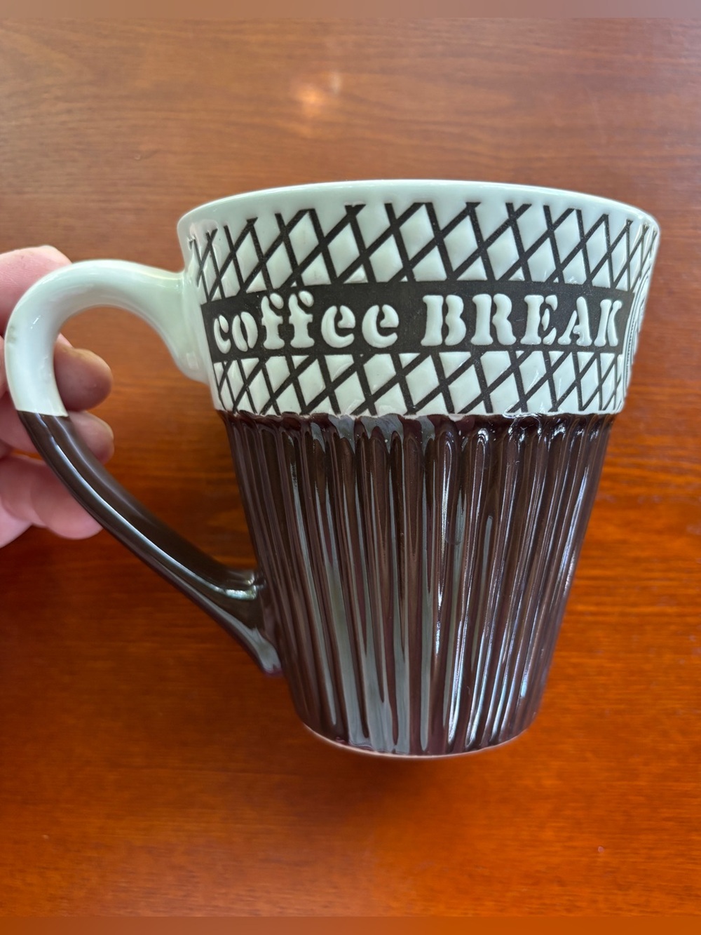 Vintage Coffee Mug ‘Coffee Break’ Todays Home Brown Coffee Cup